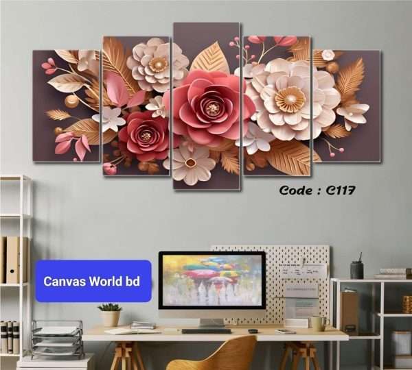 Code-C17 | 5 Panel Wall Canvas
