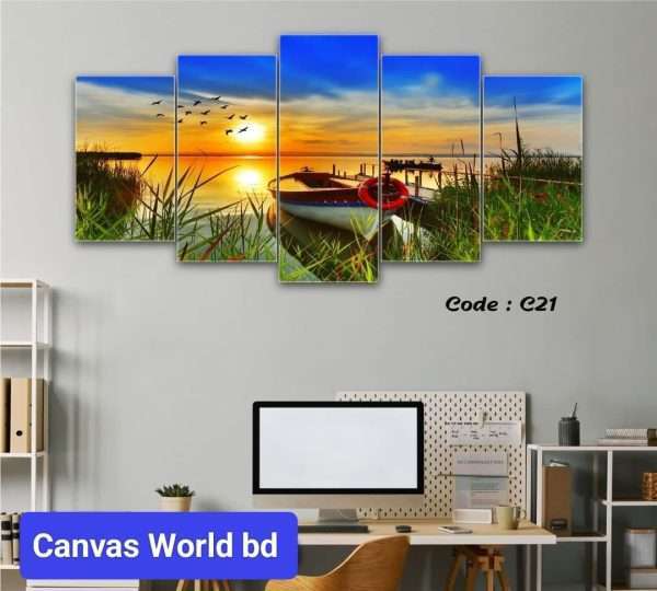 Code-C21 | 5 Panel Wall Canvas