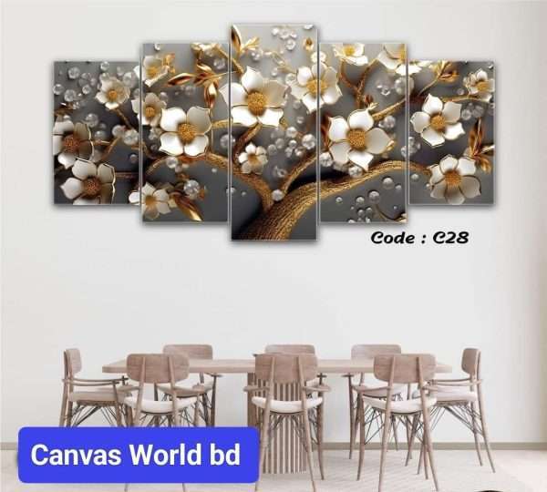 Code-C28 | 5 Panel Wall Canvas