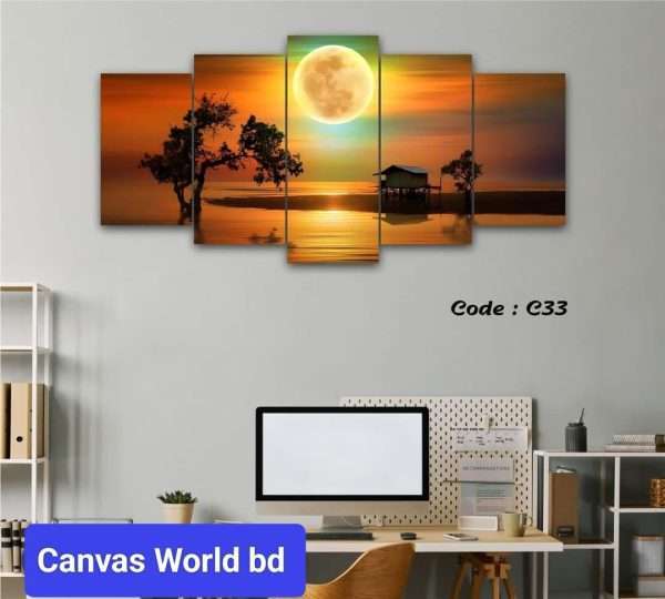 Code-C33 | 5 Panel Wall Canvas