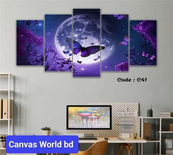 Code-C41 | 5 Panel Wall Canvas