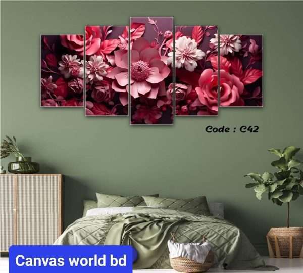 Code-C42 | 5 Panel Wall Canvas