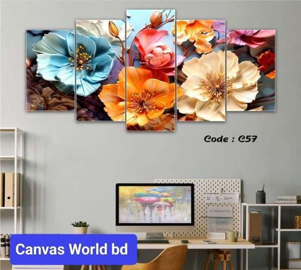 Code-C57 | 5 Panel Wall Canvas