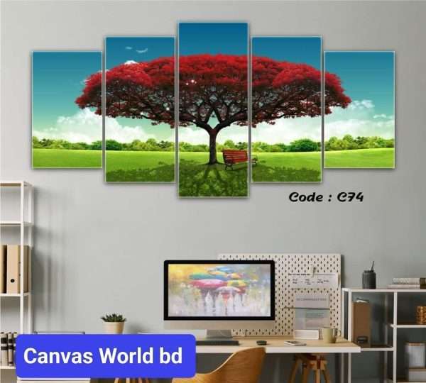Code-C74 | 5 Panel Wall Canvas