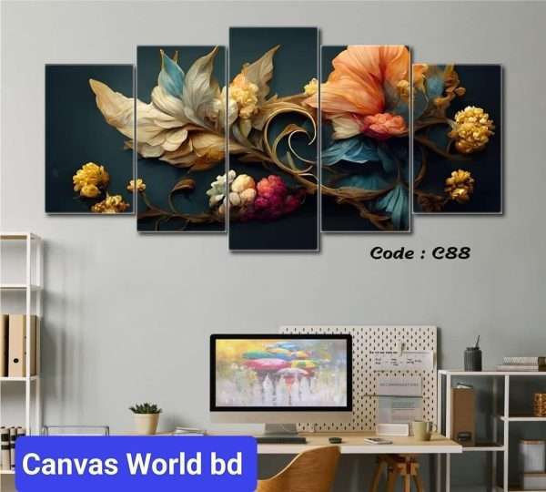 Code-C88 | 5 Panel Wall Canvas