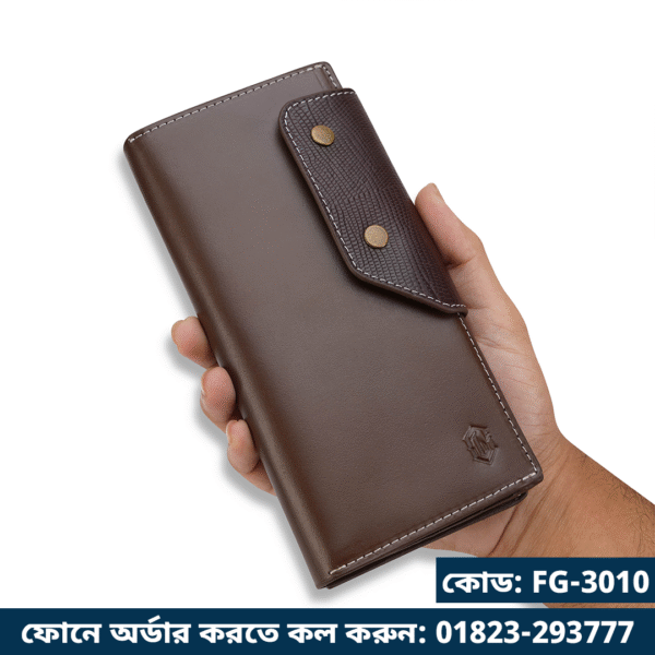 11: FG3010-Chocolate | Fafgo Origin Men Wallet Original Cow Leather Purse Style New Male Cluth Wallets Long Coin Purse Card Holders
